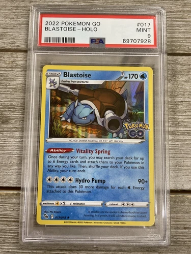 Graded PSA 9 2022 Pokemon Go - Blastoise - Holo