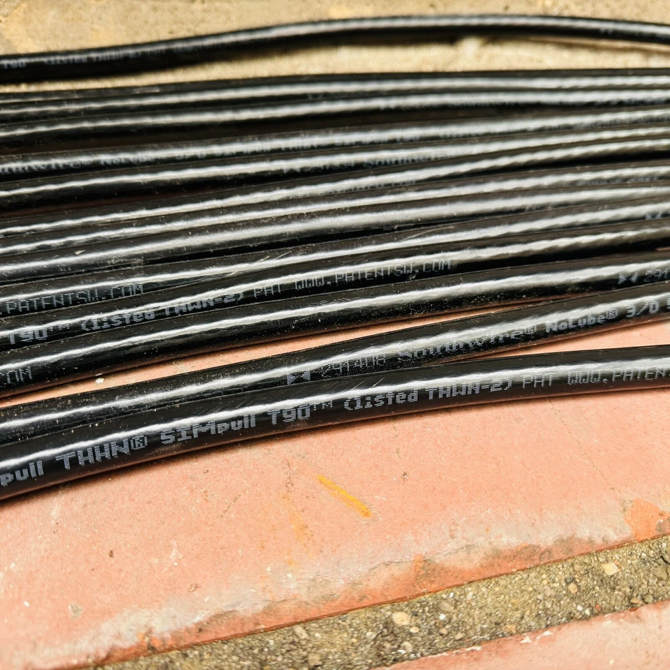 Lot of 14 - Southwire SIMpull 3AWG THHN NoLube THWN-2 With YA27-2TC38 2-Hole Lug - Image 4 of 4