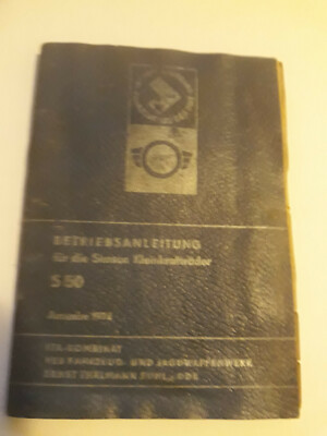 ORIGINALE DDR BETRIEBSANLEITUNG FÜR SIMSON KLEINKRAFTRÄDER S 50   MIT 32 BILDERN