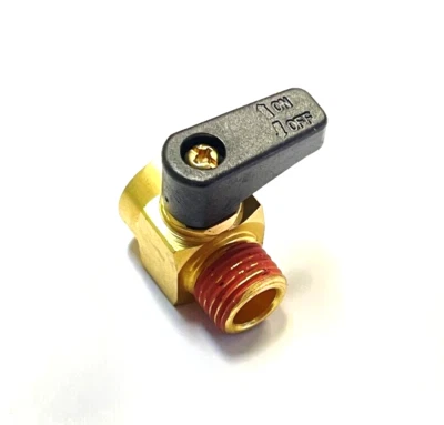 CAMPBELL HAUSFELD N003818 / N072023 1/4'' MINI BRASS BALL VALVE AIR COMPRESSOR TANK DRAIN VALVE