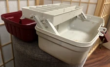 Plano Tackle Box HardCase Fold Flip Top Model 6102 USA Fishing Plastic Hinge