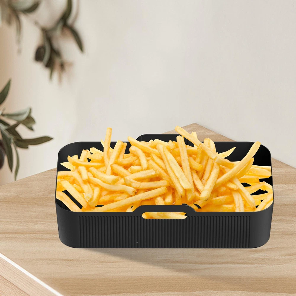Air Fryer Silicone Pot Baking Basket Oven Non Stick Reusable Liner Rectangle