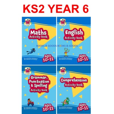KS2 Year 6 Maths English Home Learning Activity  Workbooks Bundle wit Answer CGP