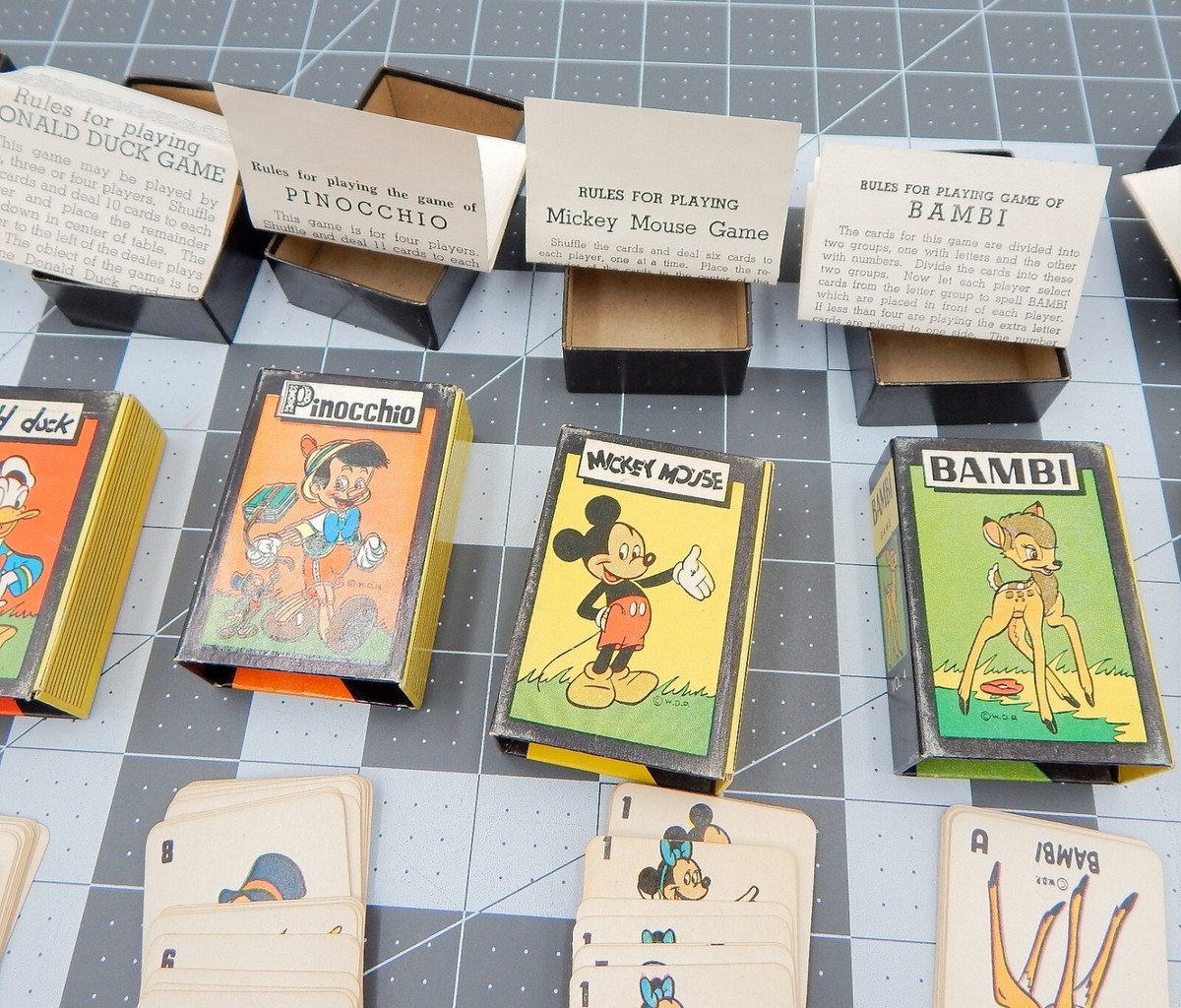 Walt Disney Mickey Mouse Library of Card Games By Russell Mfg No