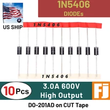1N5406 IN5406 (10 pcs) 3A 600V Rectifier Diode - USA Ship