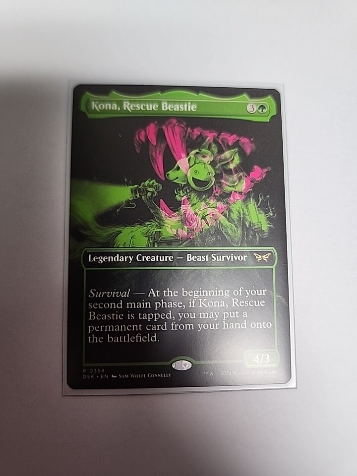 kona mtg card MTG - Kona, Rescue Beastie (Showcase) - Duskmourn NM/M Condition