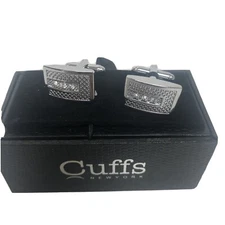 Cuffs New York Mens Cufflinks French Cuff silvertone Rhinestone Crystals Swivel 