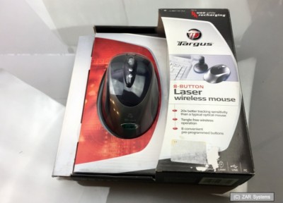 Targus Mouse AMW14EU Maus, 8-Button Laser Wireless Mouse, USB, NEU, OVP