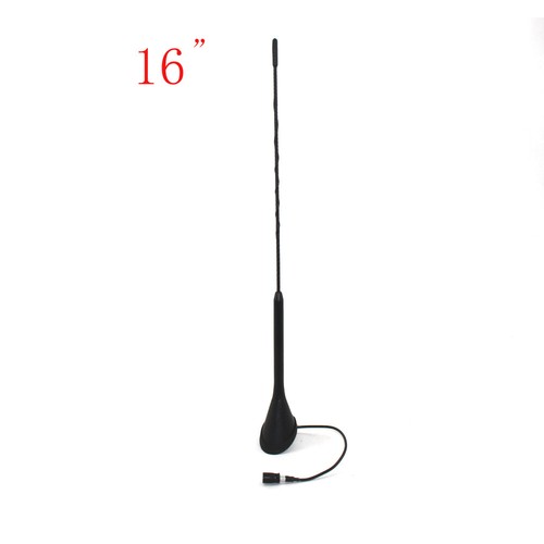 16" Aerial Antenna + Base Car Radio AM/FM Roof Mast Whip For - Foto 10
