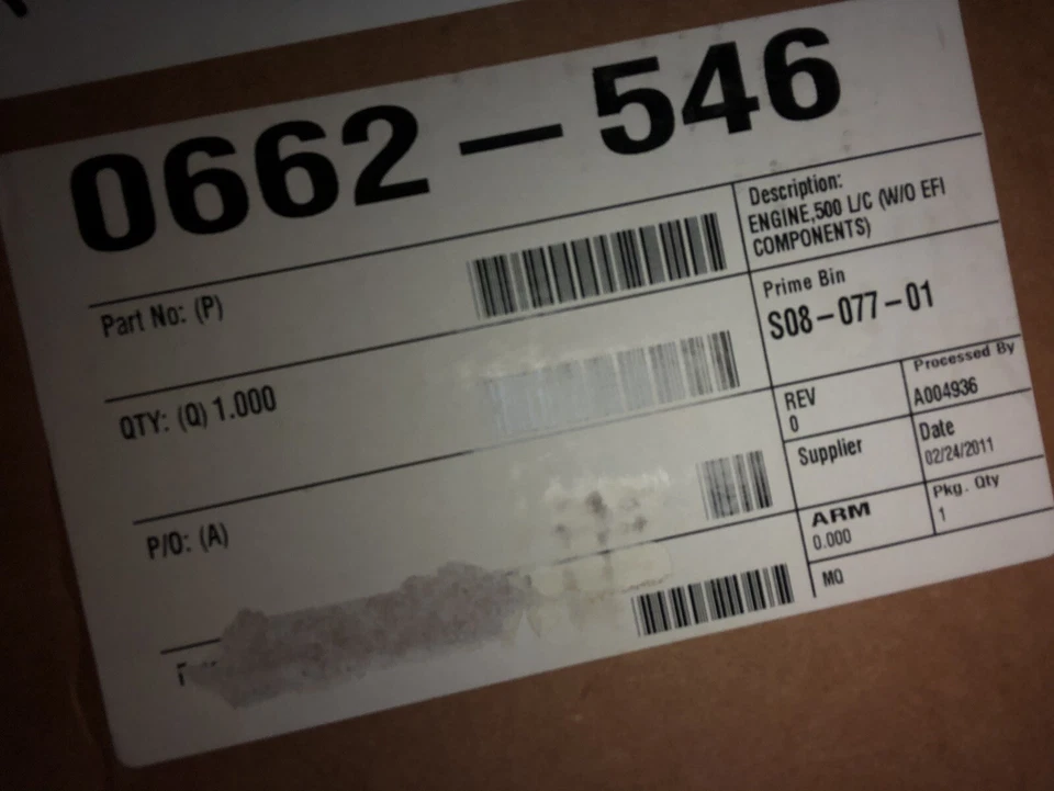 Nuevo motor completo Arctic Cat para 2009 F5 | T500 parte 0662-546 Foto 4 de 4