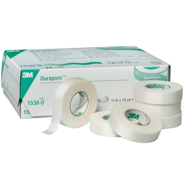 3M DURAPORE SILK/ CLOTH SURGICAL HYPOALLERGENIC FIRST AID TAPE 1/2