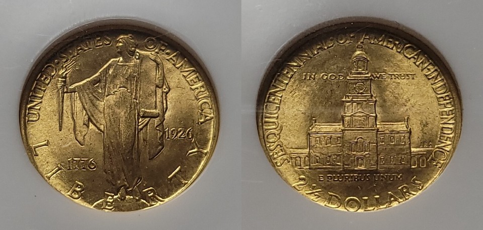1926 $2.50 Sesquicentennial MS65 NGC