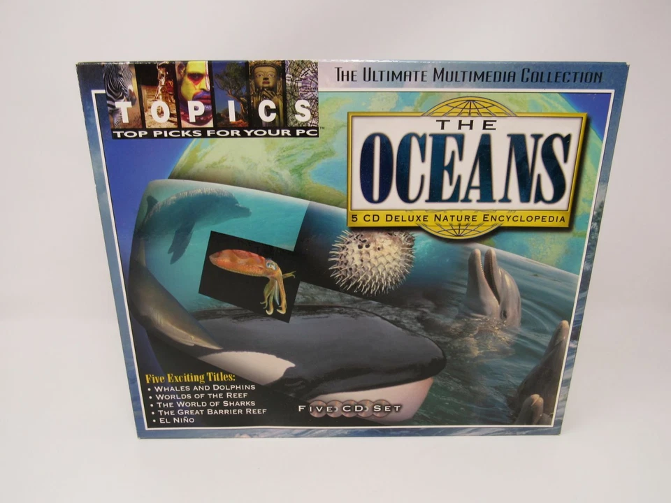 Counter Top Software The Oceans 5 CD Video Audio Software Set CS-019 Vintage - Image 4 of 4