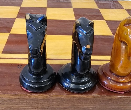 Rare Soviet Chess Set 1950s Mordovian Wooden Vintage Chess Antique Old USSR - Picture 14 of 21