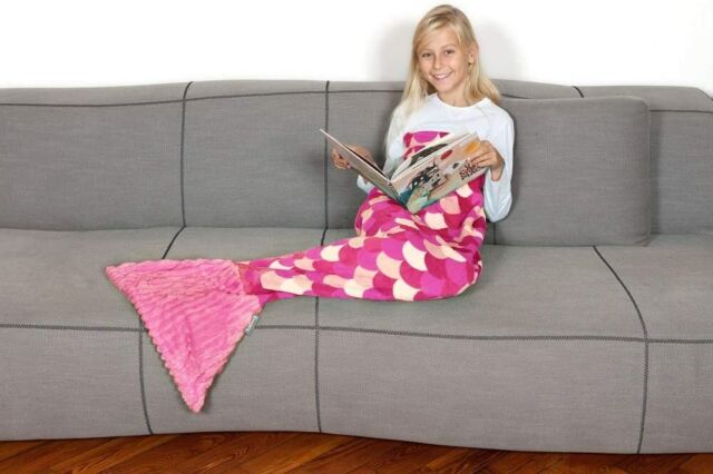 Meerjungfrau Decke für Mädchen und Frauen aus weichem Fleece weich und warm