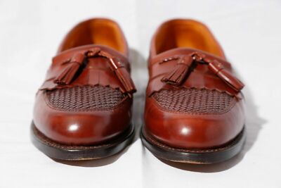 Allen Edmonds Cody 1849 Chili/Weave Leather Tassel Loafers Mens Sz 9 D 02857 Allen Edmonds Cody 1849 Chili/Weave Leather Tassel Loafers  main image 4