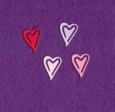 HEART  7 Valentine love die cuts scrapbook cards