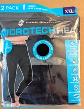 Free Country Microtech Heat ladies XXL 2 pack base layer pant NWT