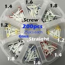 200x Dental Glass Fiber Posts Teeth Restorative Screw Straight Endodontic Post