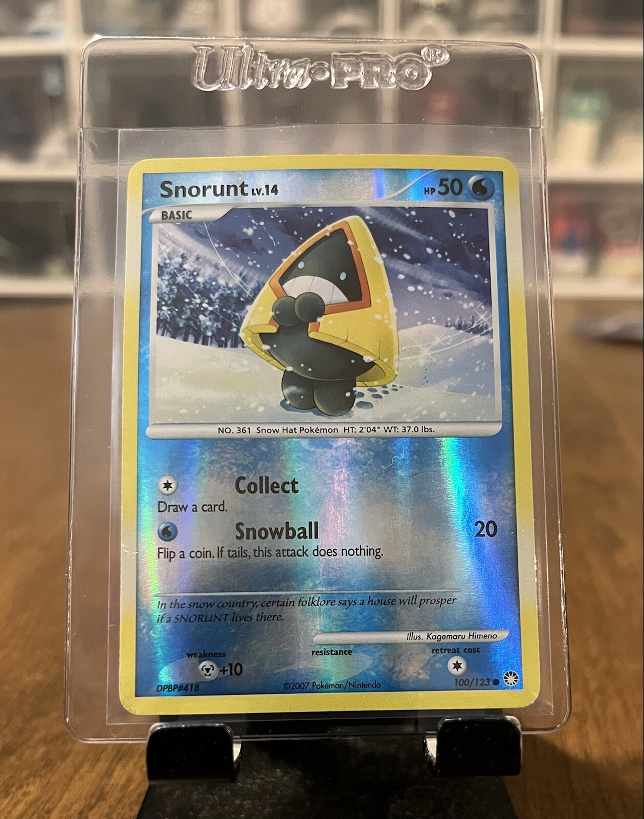 Pokémon 2007 Mysterious Treasures - Snorunt 100/123 - Rev Holo - Near Mint