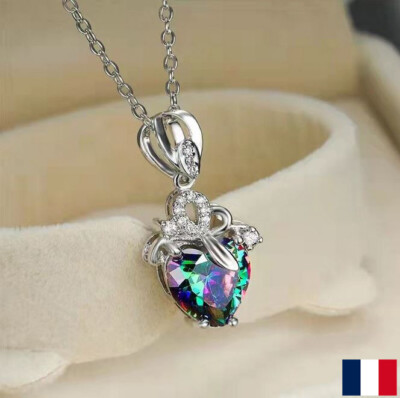 Anhänger Halskette Schmuck Damen versilbert Herz Love Liebe Edelstahl V2