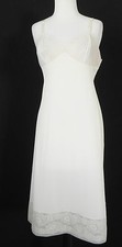 New Vanity Fair Night Gown Spaghetti strap Nude Lace trim SizeS