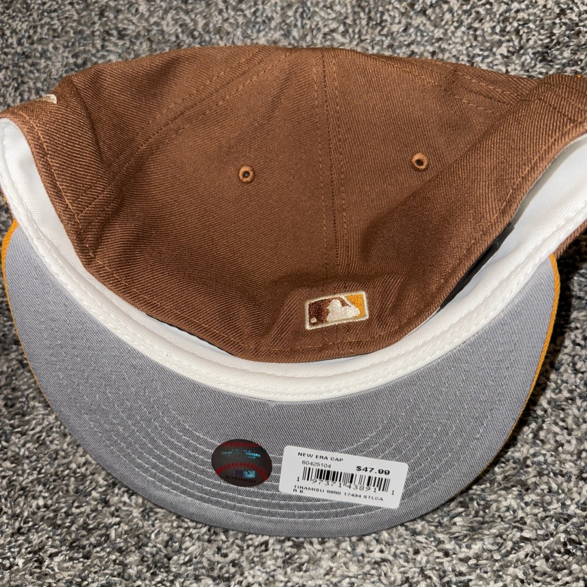 Casquette New Era 59Fifty St Louis Cardinals Tiramisu Taille 7 5/8 - Officielle MLB, Neuve | Casquette Baseball Cardinals Marron