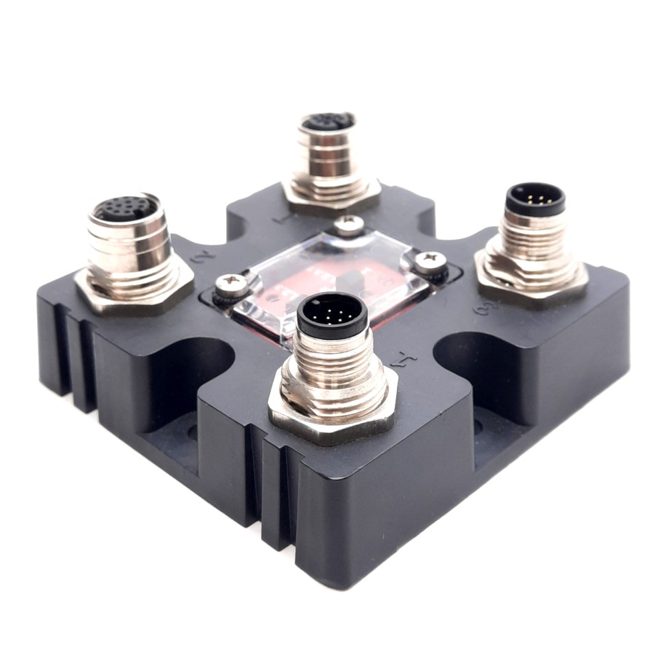 Microscan 98-000103-02 QX-1 Interface Device M12 12-Pin Male M12 12/8 ...