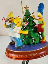 Vtg Bradford Simpsons Light Up Christmas Ornament Who Ate All Candy Canes Homer