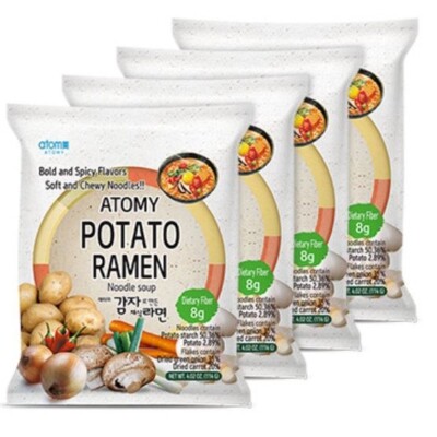 Atomy Potato Vegetarian Ramen 24 Packs Korean Instant Noodle Fiber Pepper NEW