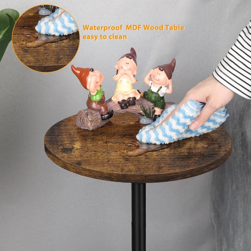 Side End Table for Small Spaces Martini Drink Side Table in Living Room Bedroom - Image 4 of 4