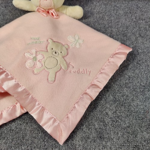 Carters Classics Hug A Bear Cuddly Pink Baby Lovey Security Blanket Satin New - Picture 6 of 19