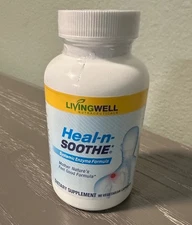 Heal-n-Soothe Dietary Supplement 90 Capsules Exp 1/2028 Systemic Enzyme Formula