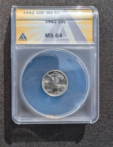 1942  10C Mercury Dime - MS64
