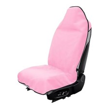 Car Towel Seat Cover, Waterproof Non-Slip Front Seat Protector for Post Pink