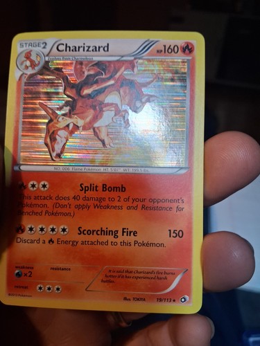 pokemon card charizard holo from legendary treasure set 19/113
