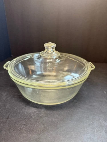 Vintage Pyrex 023-0623B Clear Glass Casserole Dish w Lid 623C Corning Bakeware