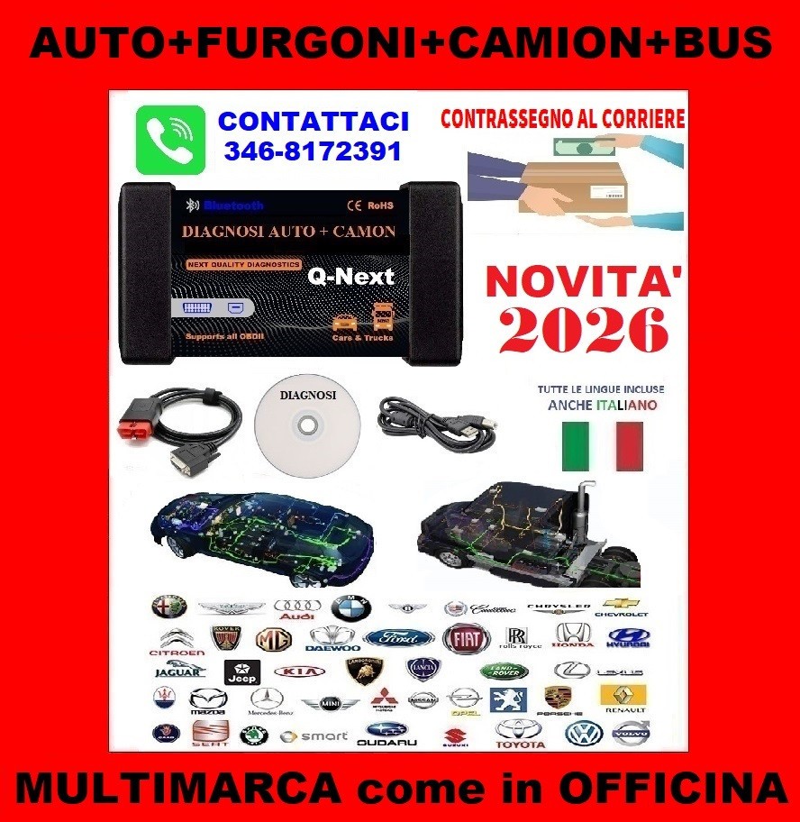 ⭐⭐⭐ DIAGNOSI AUTO MULTIMARCA PROFESSIONALE UNIVERSALE OBD TESTER SCANNER OBD ⭐⭐