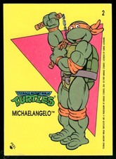 1989 Topps Teenage Mutant Ninja Turtles 2 Michaelangelo Stickers Series One C