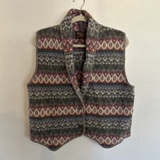 Alps Fine Women's Apparel Wool Vest Knit Women's L Southwestern Made In USA