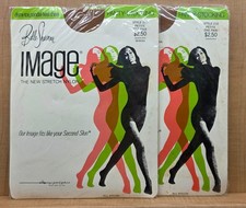 Vintage Belle Sharmeer Image Panty Stocking Lot 2 1960s-70s NOS Petite