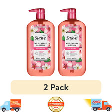 (2 Pack) Suave Essentials Gentle Liquid Body Wash, Wild Cherry Blossom, 30 fl oz 0.49 per gallon
