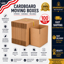 100 4x4x4 Cardboard Paper Boxes Mailing Packing Shipping Box Corrugated...