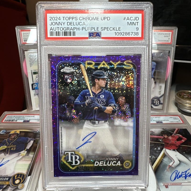 Topps Chrome - Rookie Autographs Jonny Deluca  Purple Speckle Refractor /299