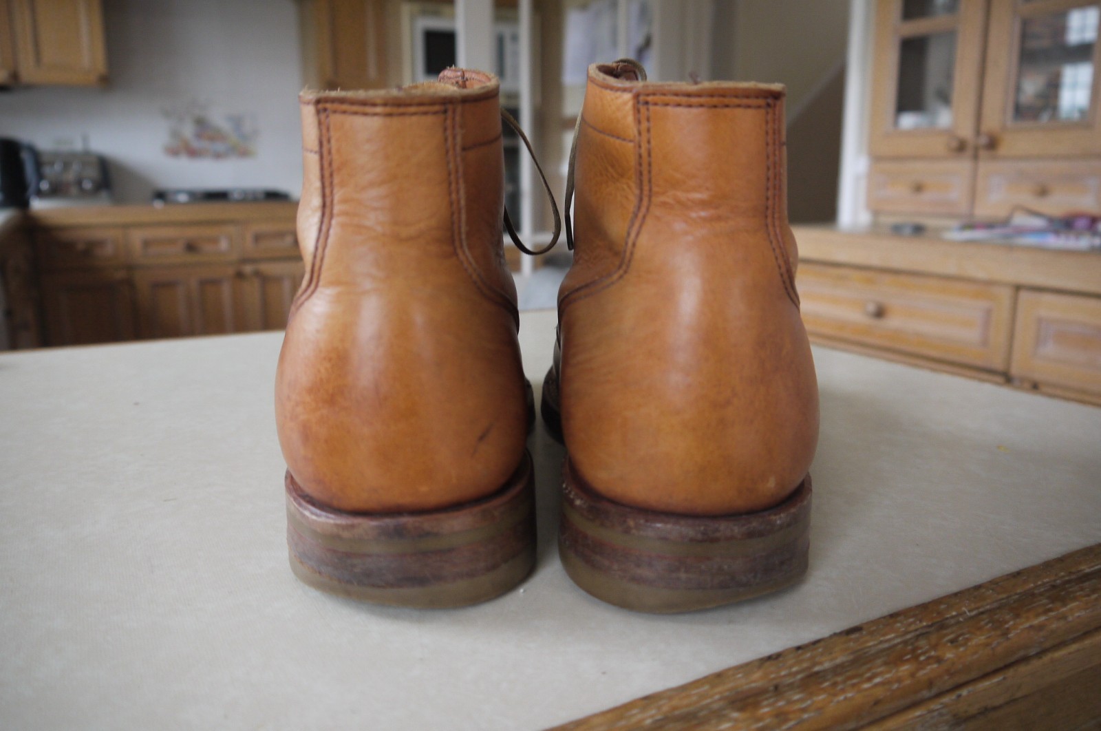 Size 8.5 Viberg Service Boot 2030 in Natural Japanese Cowhide. Stitch-down cons image 6
