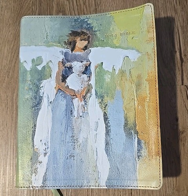 #ad NRSV Holy Bible Journal Edition 2014 Anne Neilson Illustrated Leather Cover $28.89