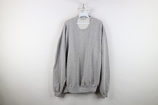 Vintage 90s Russell Athletic Mens 2XL Distressed Blank Crewneck Sweatshirt Gray