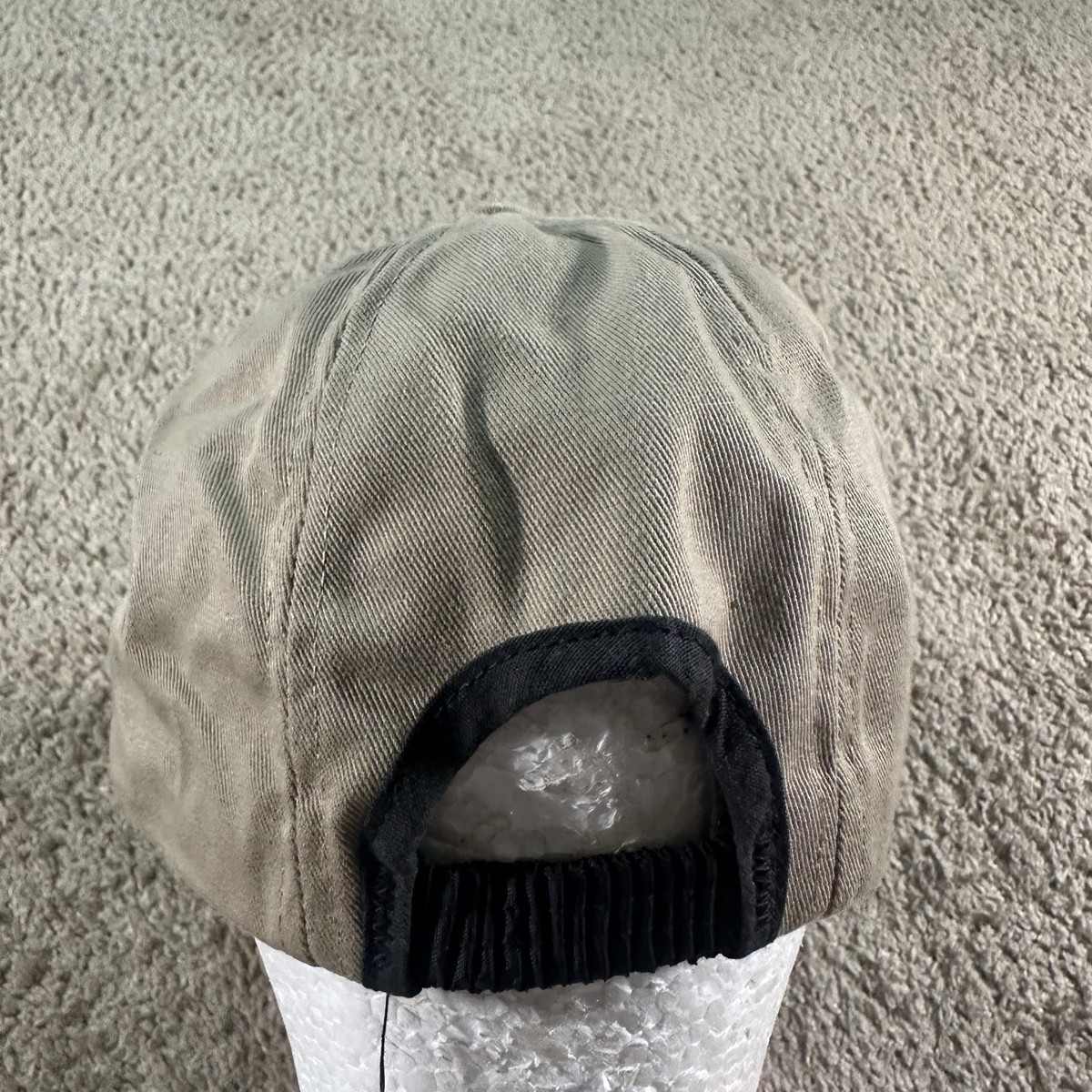 DKNY Hat Cap Strap Back Mens One Size Beige Twill Baseball Logo