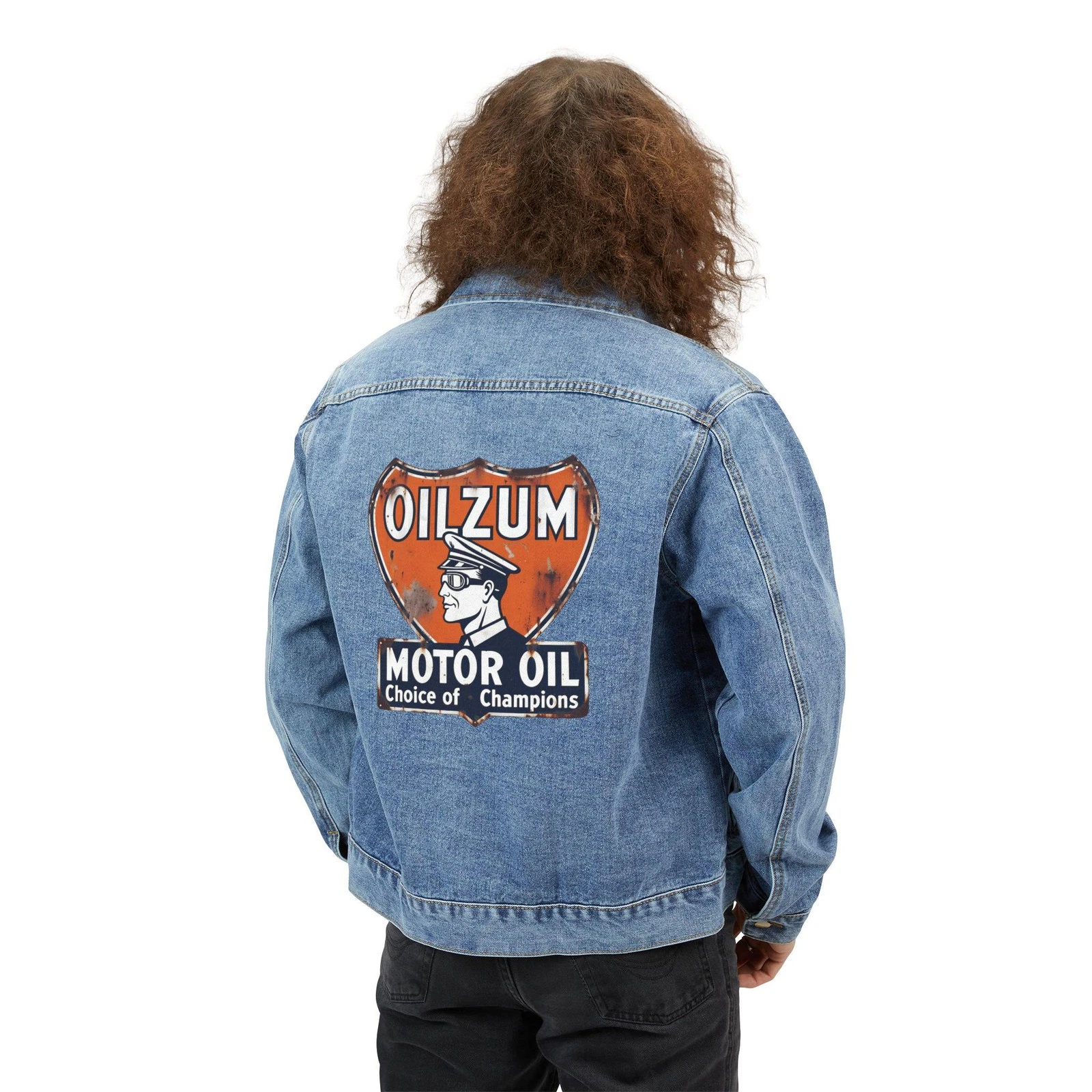 Oilzum Motor Oil Denim Jacket | Vintage Garage Patch