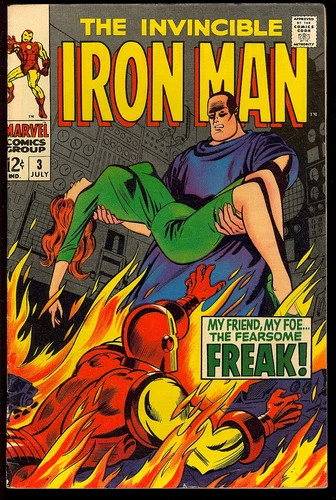 Iron Man #3 Very Nice Silver Age Superhero Vintage Marvel Comic 1968 FN-VF